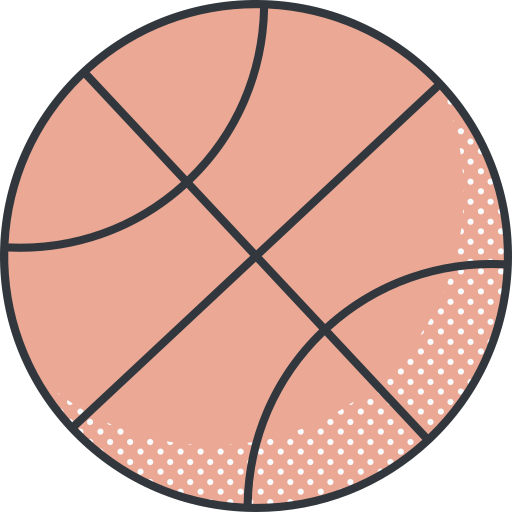 Basketball ball Detailed Offset Lineal color icon