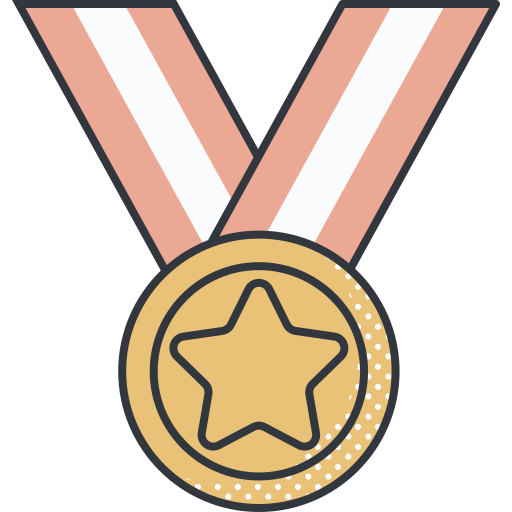 Medal Detailed Offset Lineal color icon