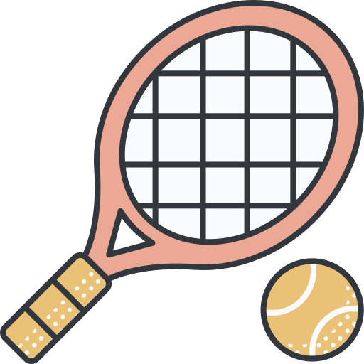 tennis Detailed Offset Lineal color icon