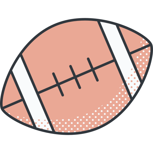 American football Detailed Offset Lineal color icon