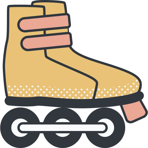 스케이트 Detailed Offset Lineal color icon