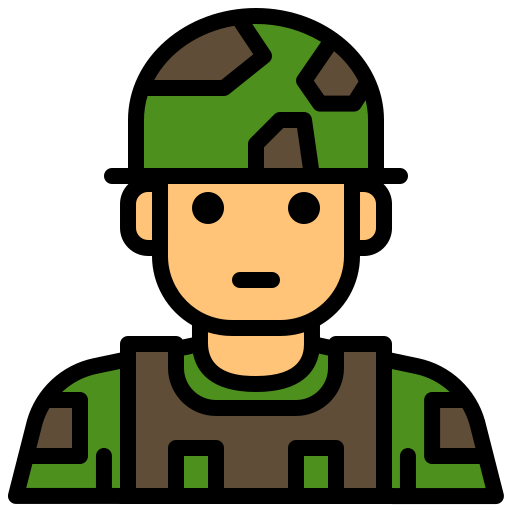 soldado xnimrodx Lineal Color icono