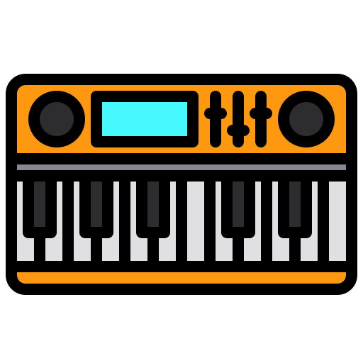 elektrische piano xnimrodx Lineal Color icoon
