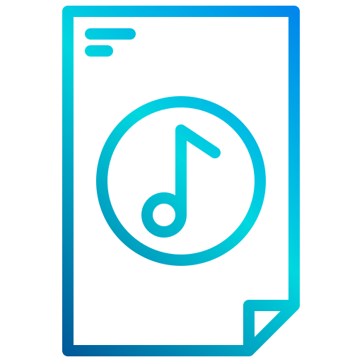 plik muzyczny xnimrodx Lineal Gradient ikona