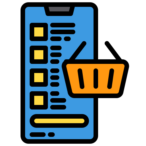 Shopping basket xnimrodx Lineal Color icon
