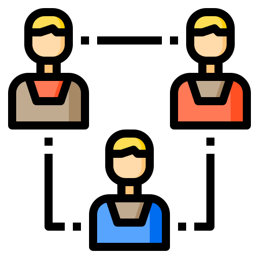 distanciamiento social Phatplus Lineal Color icono
