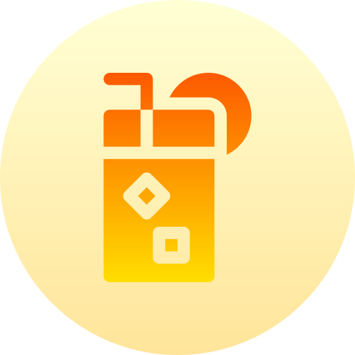 Orange juice Basic Gradient Circular icon
