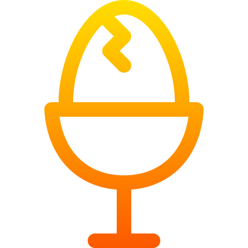 Вареное яйцо Basic Gradient Lineal color иконка