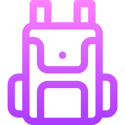 Backpack Basic Gradient Lineal color icon