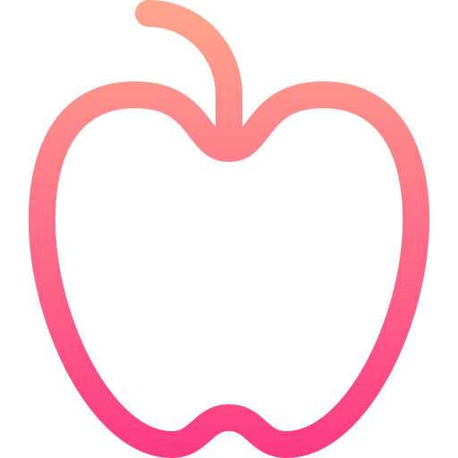яблоко Basic Gradient Lineal color иконка