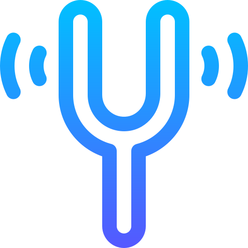 Tuning fork Basic Gradient Lineal color icon