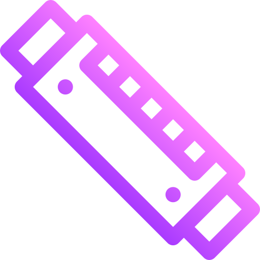 Harmonica Basic Gradient Lineal color icon