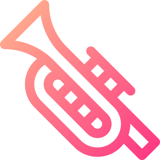 trompette Basic Gradient Lineal color Icône