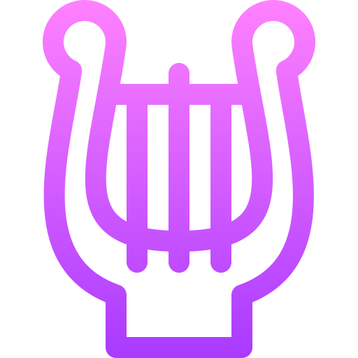 Lyre Basic Gradient Lineal color icon