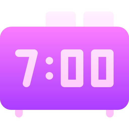 Digital alarm clock Basic Gradient Gradient icon