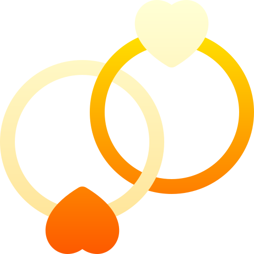 anillos de boda Basic Gradient Gradient icono
