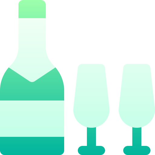 champagne glas Basic Gradient Gradient icoon