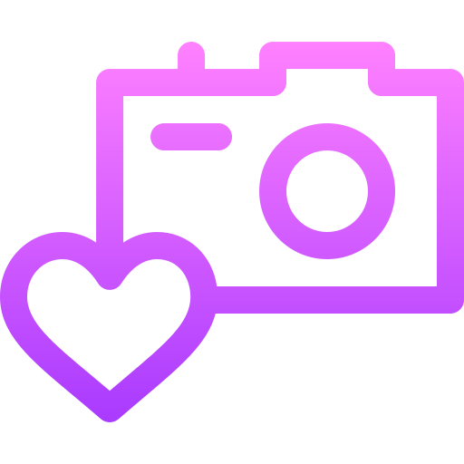 카메라 Basic Gradient Lineal color icon