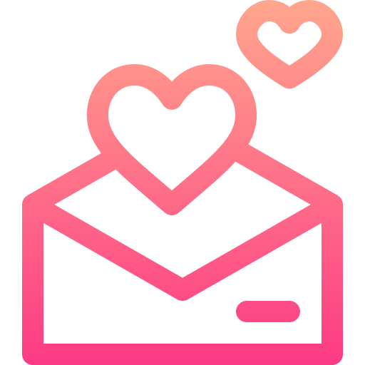 Love letter Basic Gradient Lineal color icon