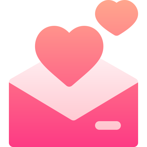 carta de amor Basic Gradient Gradient icono
