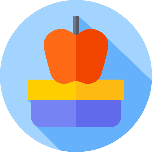 Lunch box Flat Circular Flat icon