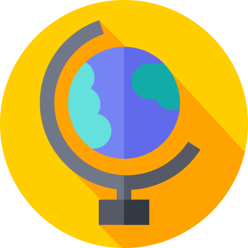 geografie Flat Circular Flat icoon