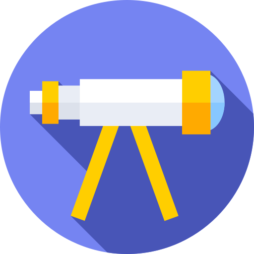telescopio Flat Circular Flat icono