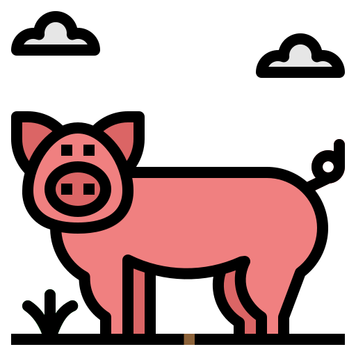 豚 Generic Outline Color icon