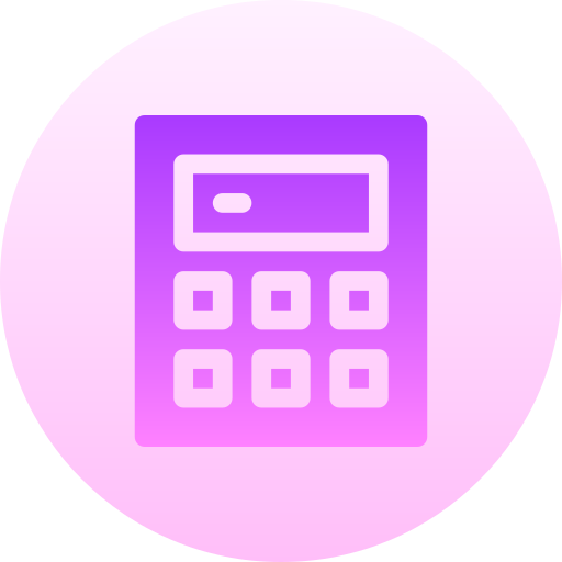 calculadora Basic Gradient Circular Ícone