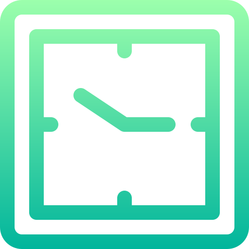 Clock Basic Gradient Lineal color icon