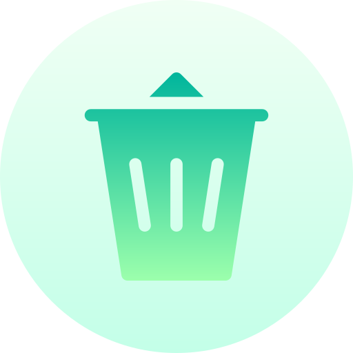Trash Basic Gradient Circular icon