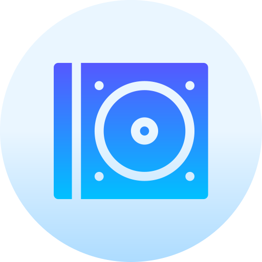 compact disc Basic Gradient Circular icoon