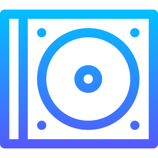 compact disc Basic Gradient Lineal color icoon