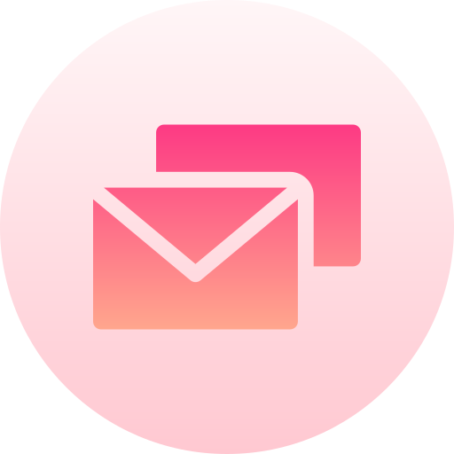 e-mail Basic Gradient Circular ikona