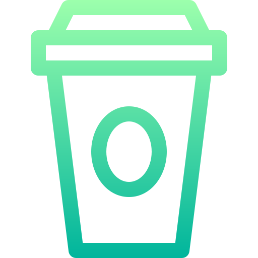 Coffee cup Basic Gradient Lineal color icon