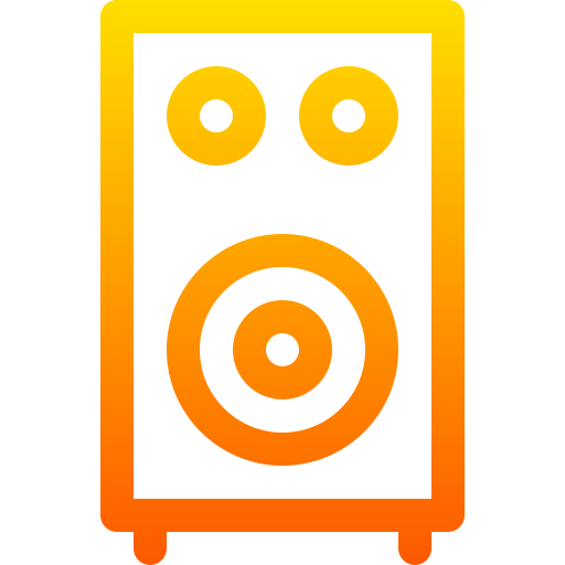 altavoz Basic Gradient Lineal color icono