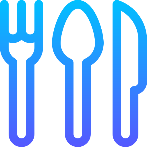 tenedor Basic Gradient Lineal color icono
