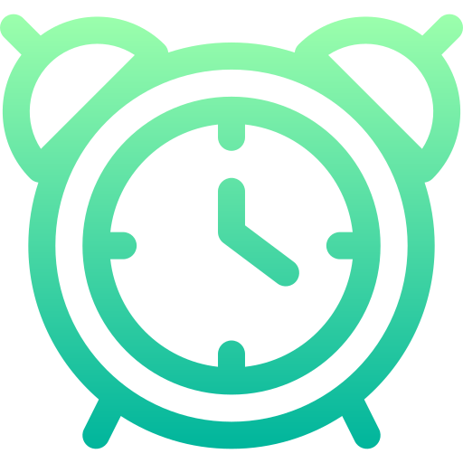 Alarm clock Basic Gradient Lineal color icon