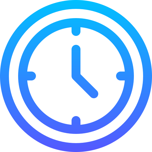 Clock Basic Gradient Lineal color icon