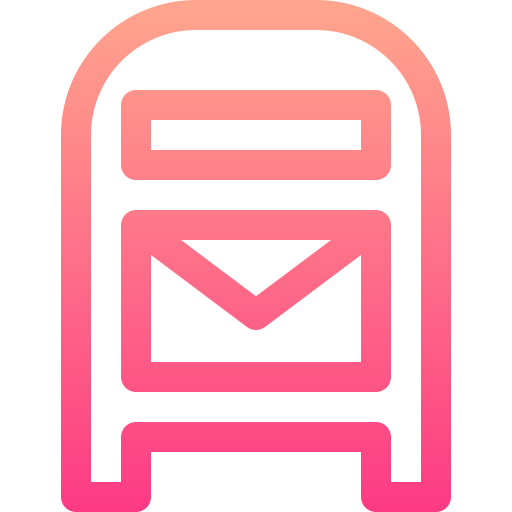 skrzynka pocztowa Basic Gradient Lineal color ikona