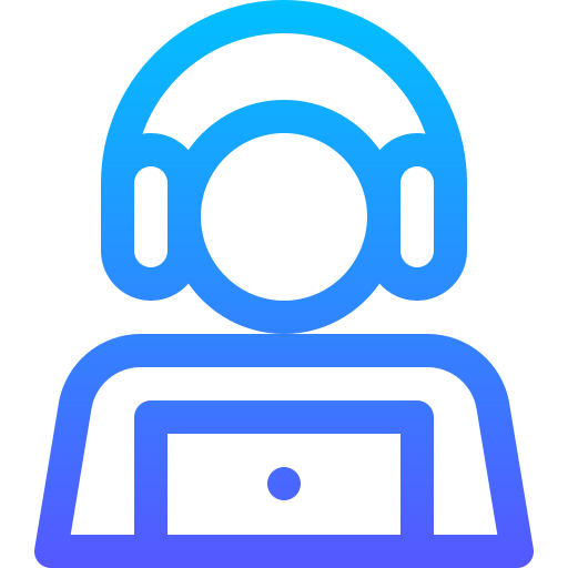 Call center agent Basic Gradient Lineal color icon