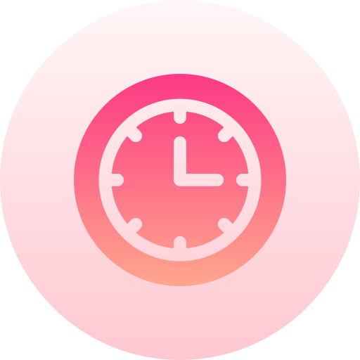 l'horloge Basic Gradient Circular Icône