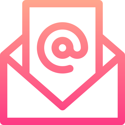 Email Basic Gradient Lineal color icon