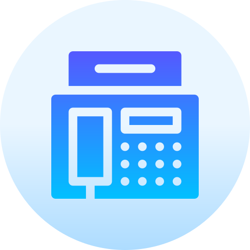 Fax Basic Gradient Circular icon