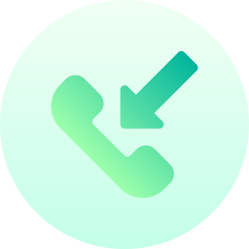 電話の着信 Basic Gradient Circular icon