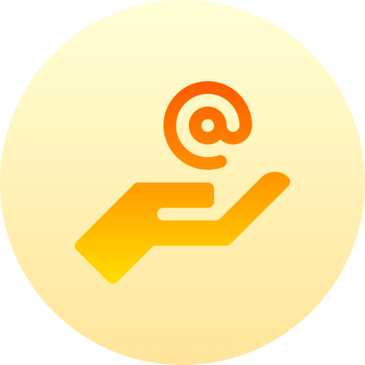 e-mail Basic Gradient Circular icona