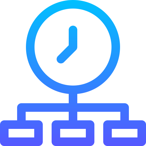 時間管理 Basic Gradient Lineal color icon