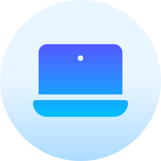 노트북 Basic Gradient Circular icon
