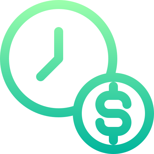 Время - деньги Basic Gradient Lineal color иконка
