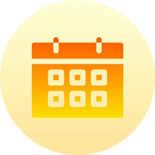カレンダー Basic Gradient Circular icon